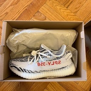 Yeezy 350 boost zebra- brand new with tags. Won in adidas lottery, never worn.